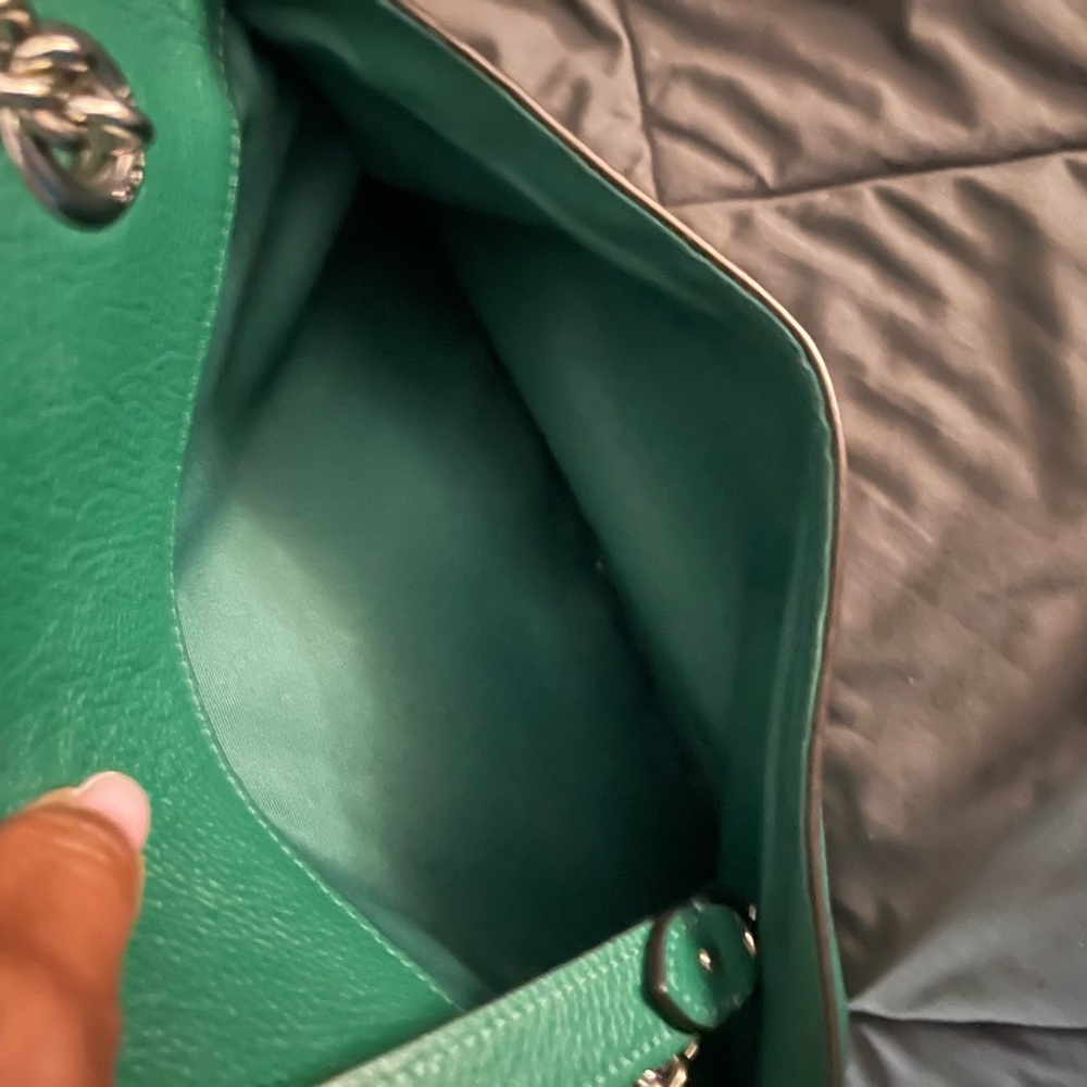 Coach Emerald Green Leather Shoulder Bag - Picture 5 of 16